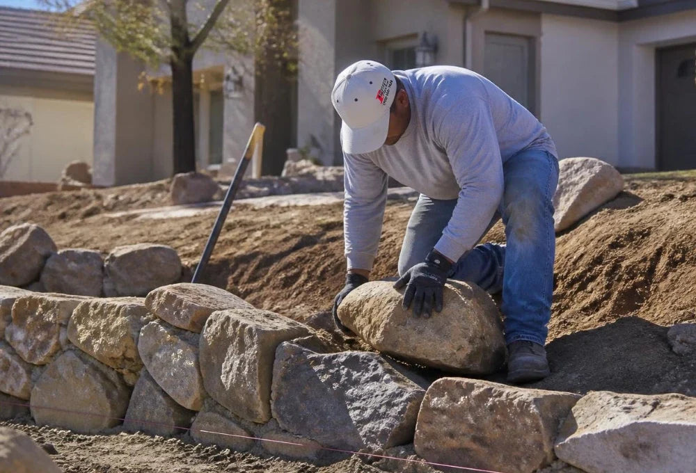 Boulder Retaining Walls and Terracing Materials in Summerlin NV