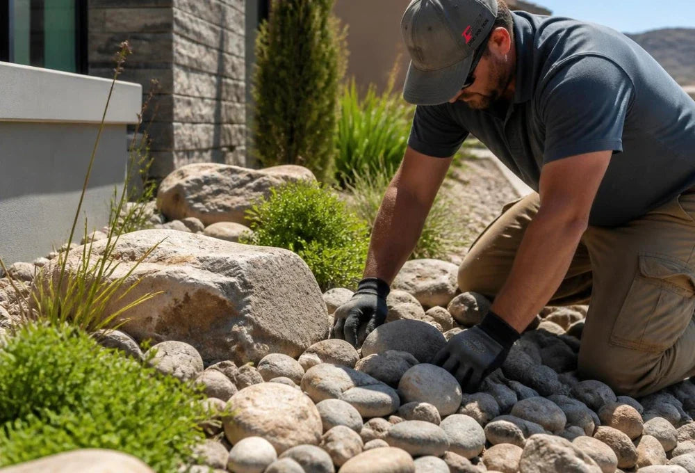 Decorative Rock and Gravel Landscaping in Mountains Edge NV