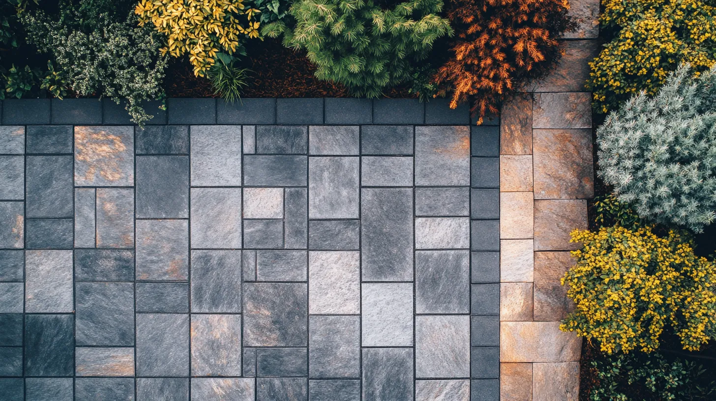 Pavers placed in a garden in Henderson